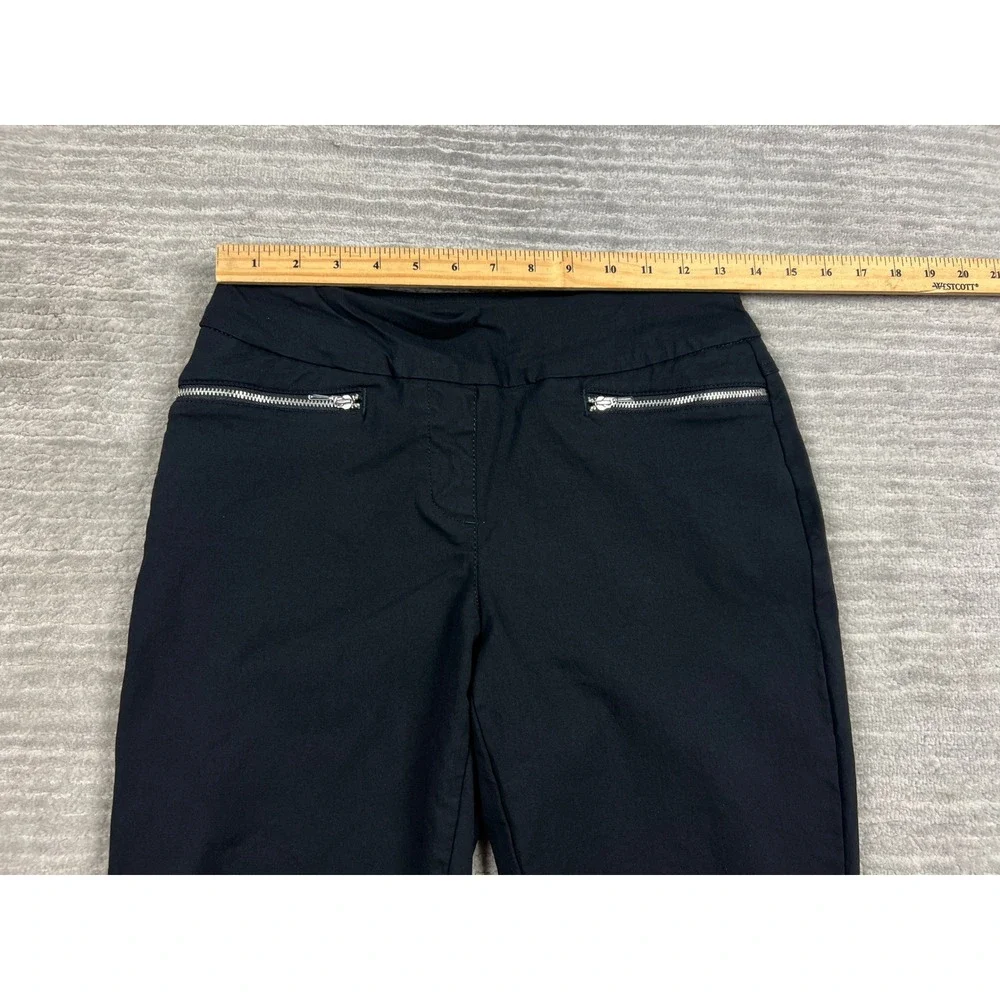 Westbound Bermuda Shorts Womens 6 Black Pull On Stretch‎ Zipper Accent Mid Rise